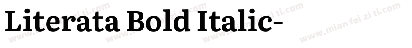 Literata Bold Italic字体转换
